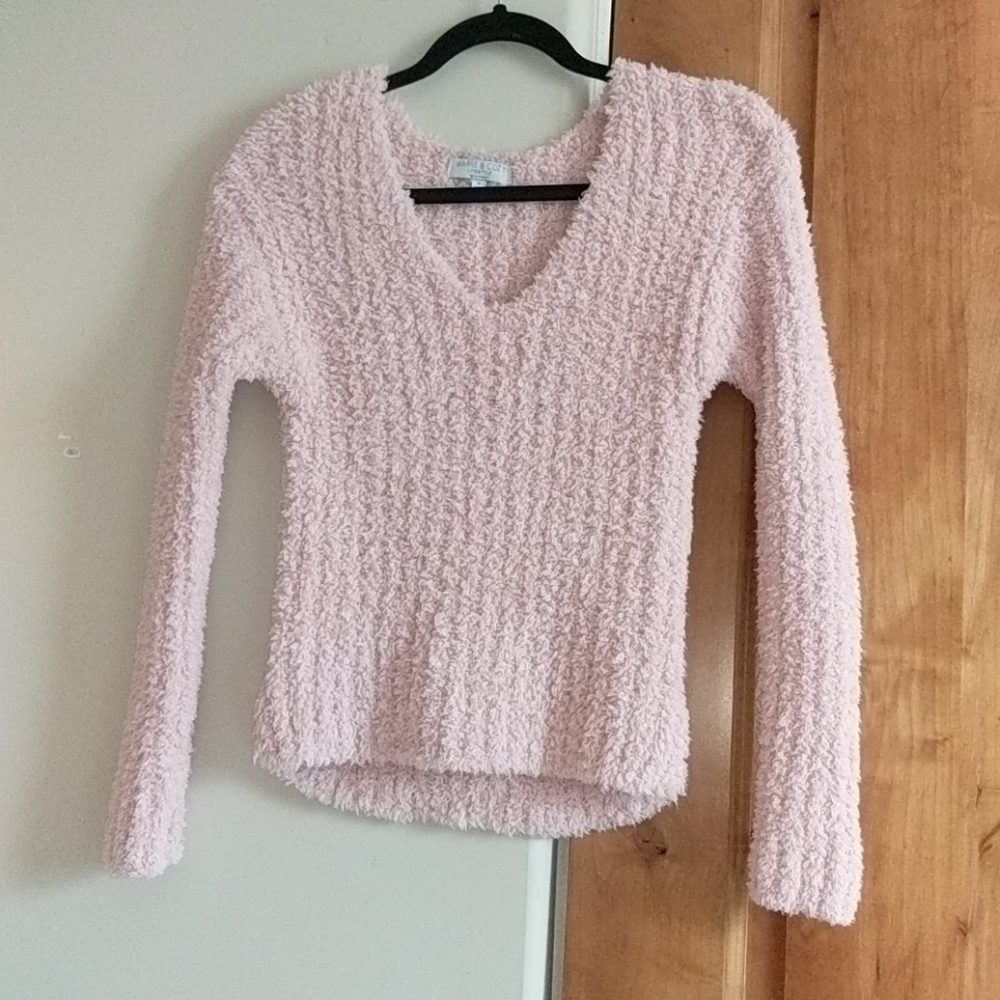 Pink fluffy sweater